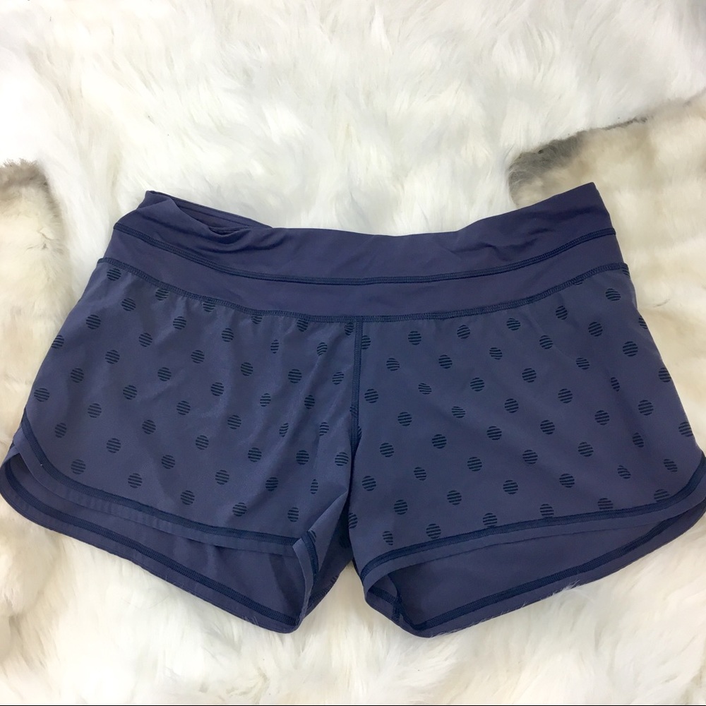 lululemon Navy Polka Dot Running Shorts